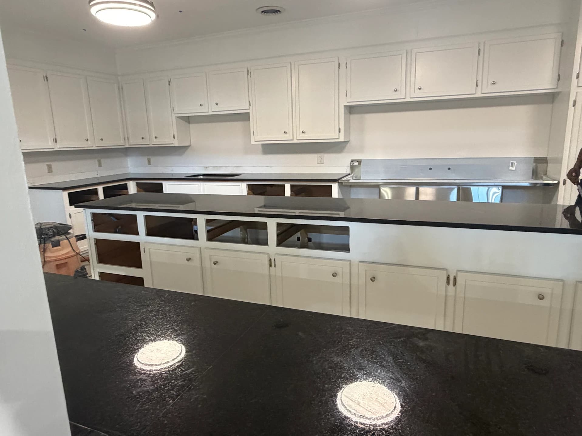 Crossroads Outreach Center kitchen in Black Pearl granite